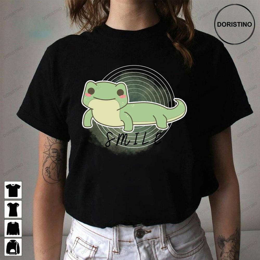 Smile Cute Lizard Green Trending Style